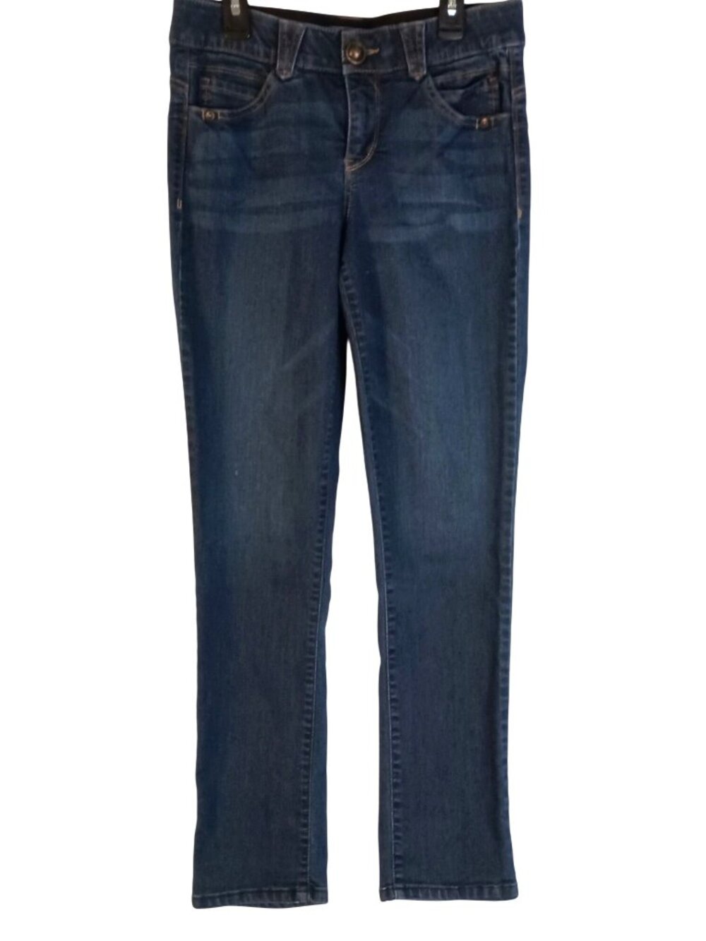Democracy Ab Solution Straight Leg Jeans Womens Size 6 Mid Rise Stretch Denim